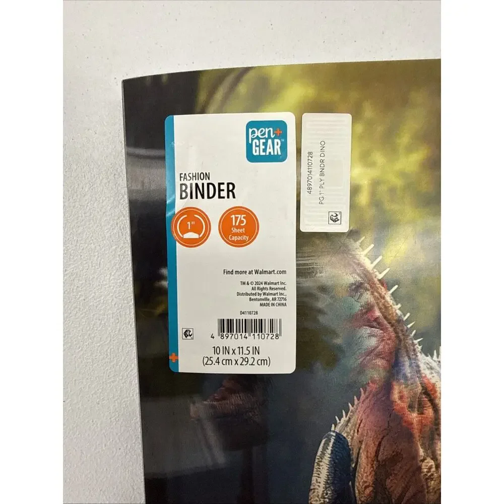 Pen + Gear 1 Inch 3 Ring Binder Dinosaur Lenticular Holographic 2 Headed T-Rex